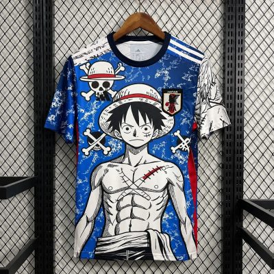 2026 Japan Scar Luffy Blue White Soccer Jersey