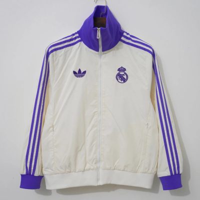 24/25 Real Madrid White Purple Windbreaker