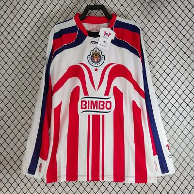 06/07 Chivas Home Long Sleeve Retro Soccer Jersey