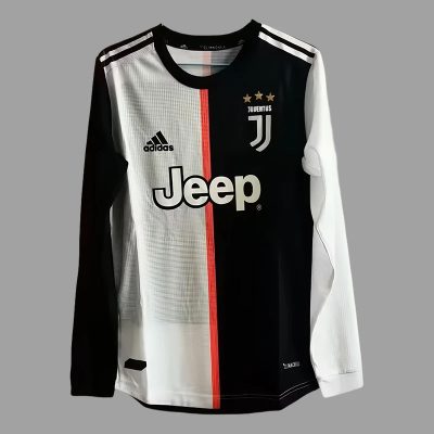19/20 Juventus Home Long Sleeves Player Version Retro Soccer Jersey