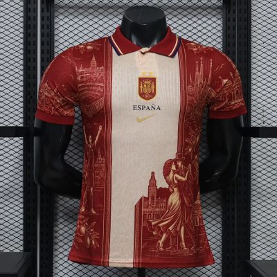 2026 Spain Espana Maron Vintage Flamenco Dance Player Version Soccer Jersey