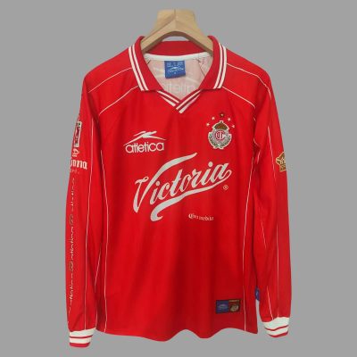 99/00 Toluca Home Long Sleeve Retro Soccer Jersey