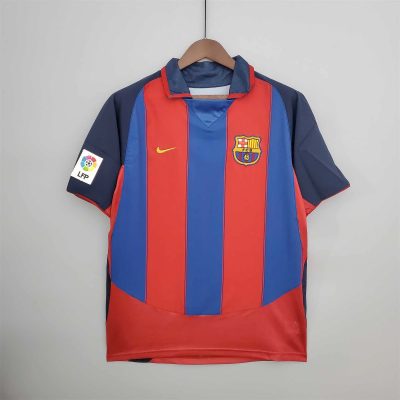03/04 Barcelona Home Retro Soccer Jersey