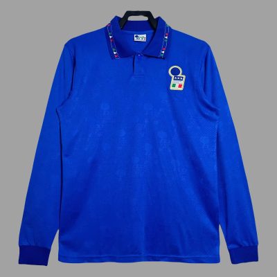 1994 Italy Home Long Sleeve Retro Soccer Jersey