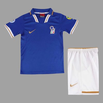1996 Italy Home Kids Retro Soccer Jersey Size 16-28