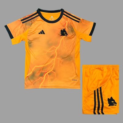 25/26 Roma Away Kids Soccer Jersey Size 16-28