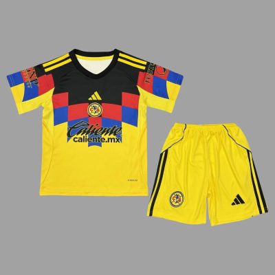 25/26 Club America Home Kids Soccer Jersey Size 16-28