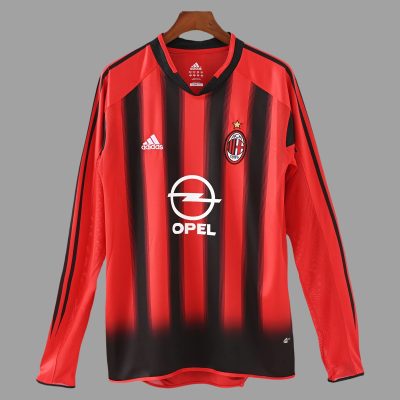 04/05 AC Milan Home Long Sleeve Retro Soccer Jersey