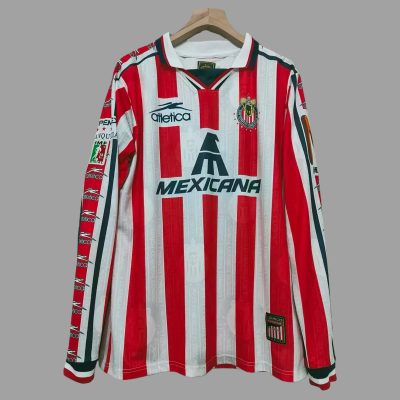 97/98 Chivas Home Long Sleeve Retro Soccer Jersey