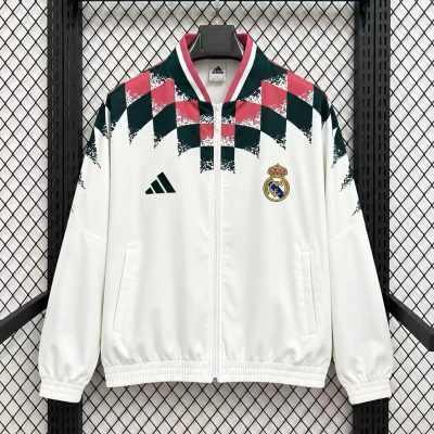 26/27 Real Madrid Stadium Track Top White Windbreaker