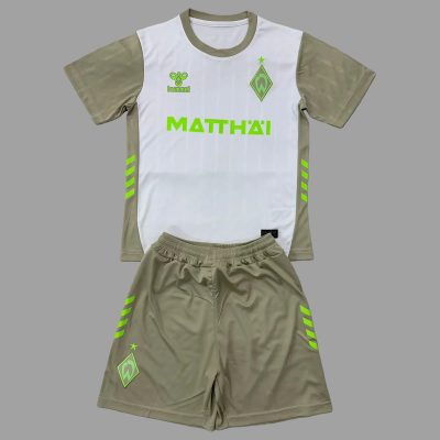 25/26 Werder Bremen Away Kids Soccer Jersey Size 16-28