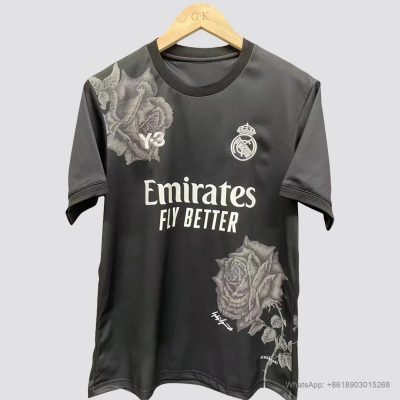 23/24 Real Madrid Y3 black soccer jersey