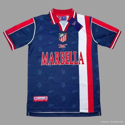 98/99 Atletico Madrid Away Retro Soccer Jersey