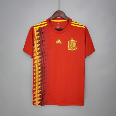2018 Spain Home Retro Soccer Jersey
