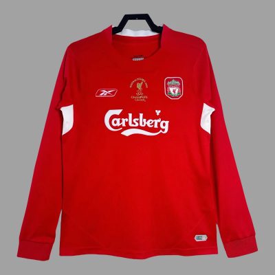 04/05 Liverpool Home Long Sleeve Retro Soccer Jersey