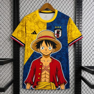 2026 Japan Red Shirt Luffy Yellow Soccer Jersey
