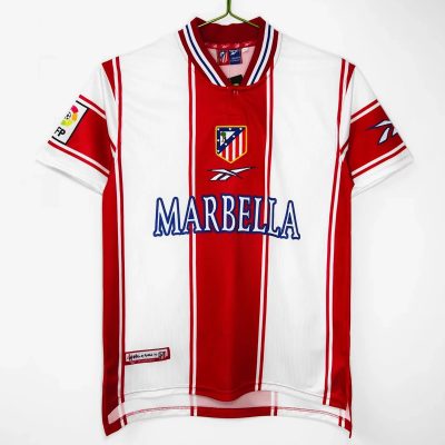 99/00 Atletico Madrid Home Retro Soccer Jersey