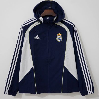 25/26 Real Madrid Blue White With Caps Windbreaker