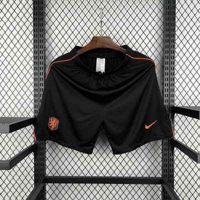 2026 Netherlands Black Soccer Shorts