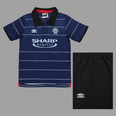 99/00 Manchester United Away Kids Retro Soccer Jersey Size 16-28