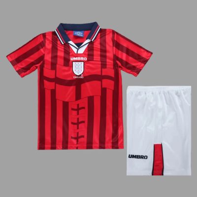 1998 England Away Kids Retro Soccer Jersey Size 16-28