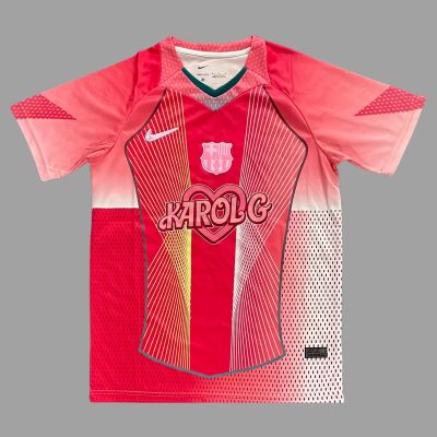 25/26 Barcelona Karol G Pink Soccer Jersey