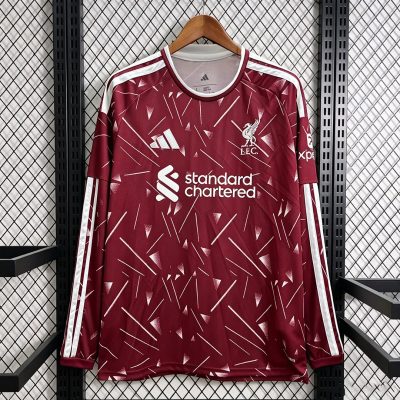 26/27 Liverpool Home Long Sleeve Soccer Jersey