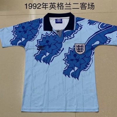 1992 England Third Retro Soccer Jersey