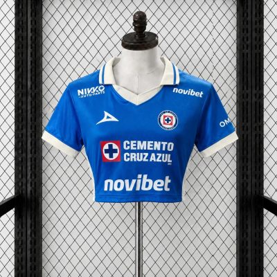 26/27 Cruz Azul Home Women Crop Jersey