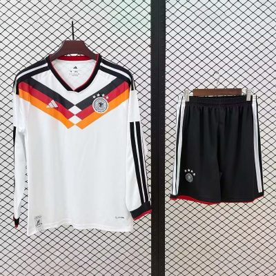 2026 Germany Home Long Sleeve Kids Soccer Jersey Size 16-28