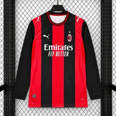26/27 AC Milan Home Long Sleeve Soccer Jersey