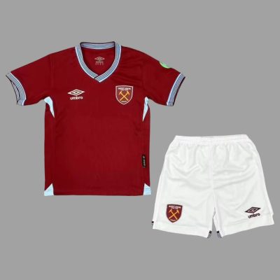 25/26 West Ham United Home Kids Soccer Jersey Size 16-28