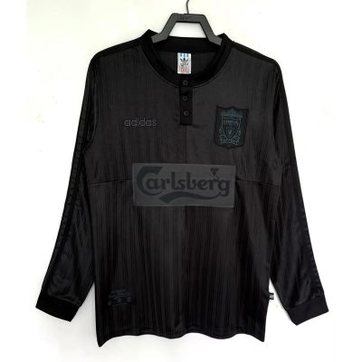 95 Liverpool Blackout Special Version Long Sleeve Retro Soccer Jersey