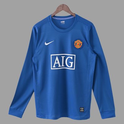 08/09 Manchester United Third Long Sleeve Retro Soccer Jersey