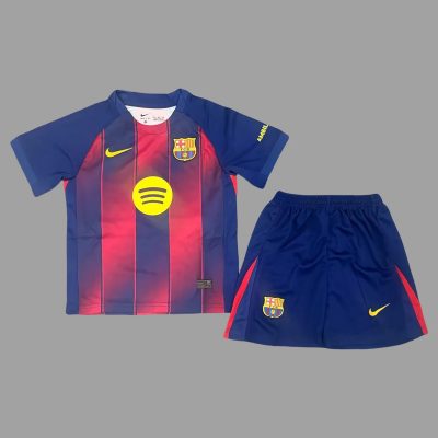 25/26 Barcelona Home Kids Soccer Jersey Size 16-28