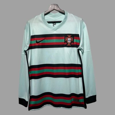 2020 Portugal Away Long Sleeve Retro Soccer Jersey