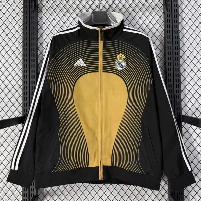 2026 Real Madrid Black Yellow Tracking Jacket