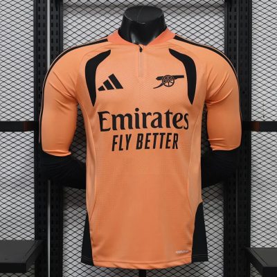 26/27 Arsenal Training Orange Black Player Version Soccer Jersey