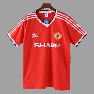 83/84 Manchester United Home Retro Soccer Jersey