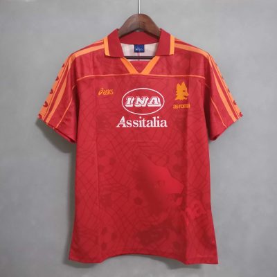 95/96 Roma Home Retro Soccer Jersey