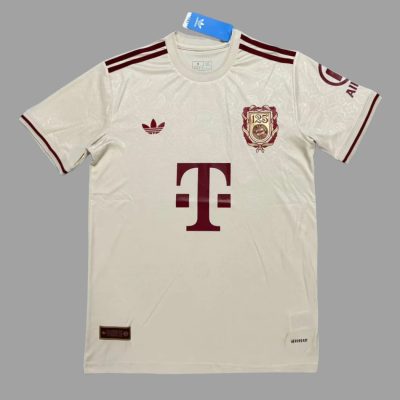 2025 Bayern Munich 125 Years Anniversary Beige Soccer Jersey