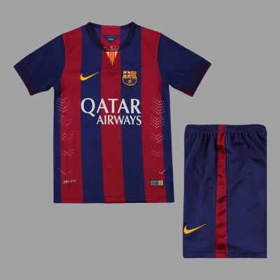 14/15 Barcelona Home Kids Retro Soccer Jersey Size 16-28