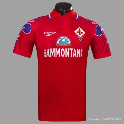 95/97 Fiorentina third red Retro soccer jersey