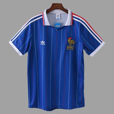 1982 France Home Retro Soccer Jersey