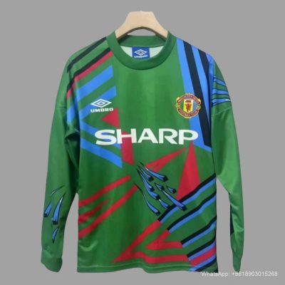 92/93 Manchester United Goalkeeper Green Soccer Jersey