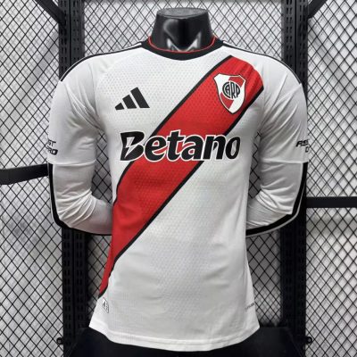 2027 River Plate Home Long Sleeve Player Version Soccer Jersey