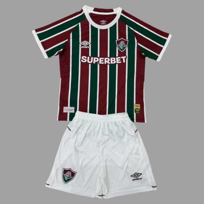 2025 Fluminense Home Kids Soccer Jersey Size 16-28