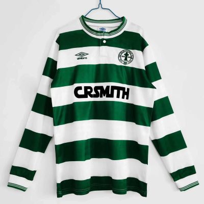 87/89 Celtic Home Long Sleeve Retro Soccer Jersey