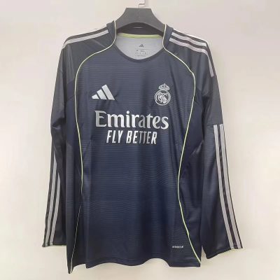 25/26 Real Madrid Away Long Sleeve Soccer Jersey
