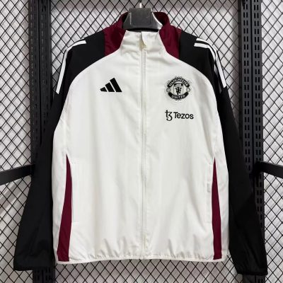 25/26 Manchester United Presentation Training White Jacket